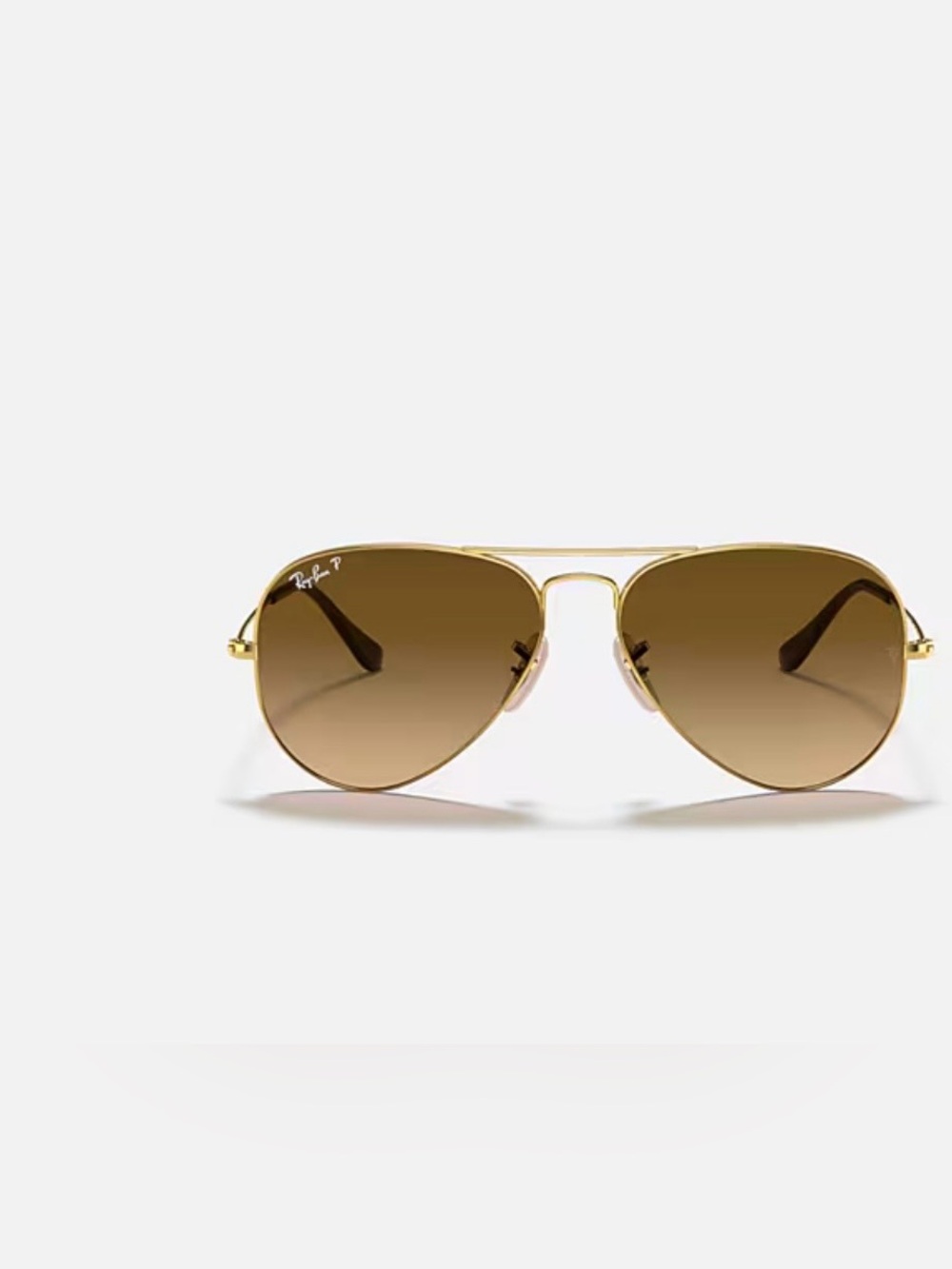 Ray-Ban Gold Frame Brown Gradient Aviator Sunglasses